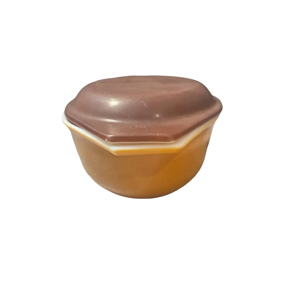 Vintage Pyrex Autumn Harvest 1.5 Qt Casserole Dish 474-B with Lid Burnt Orange